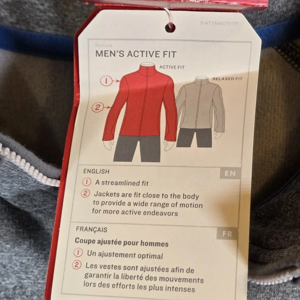 The North Face Mens 2XL Gray Canyonlands Full Zip Fleece Stretch Jacket Hiking